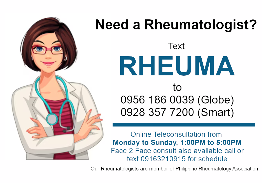 Dra. Givenchy Garcia-Bonifacio - Rheumatologist Consultation Schedule